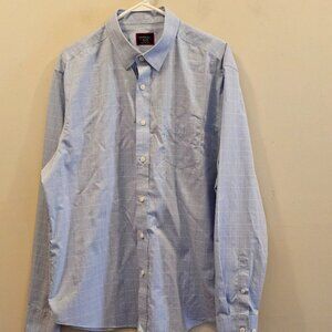 Men's‎ UNTUCKit Charly Wrinkle Free Button Up Shirt Blue w/Yellow/Pink Check XL